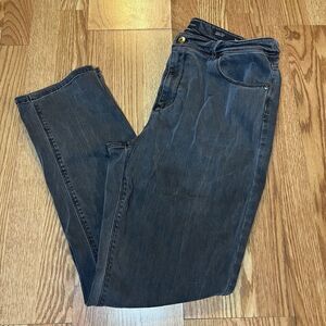 J. Jill Denim Jeans Womens 14 Black/Grey High Rise Straight Leg 34 x 30